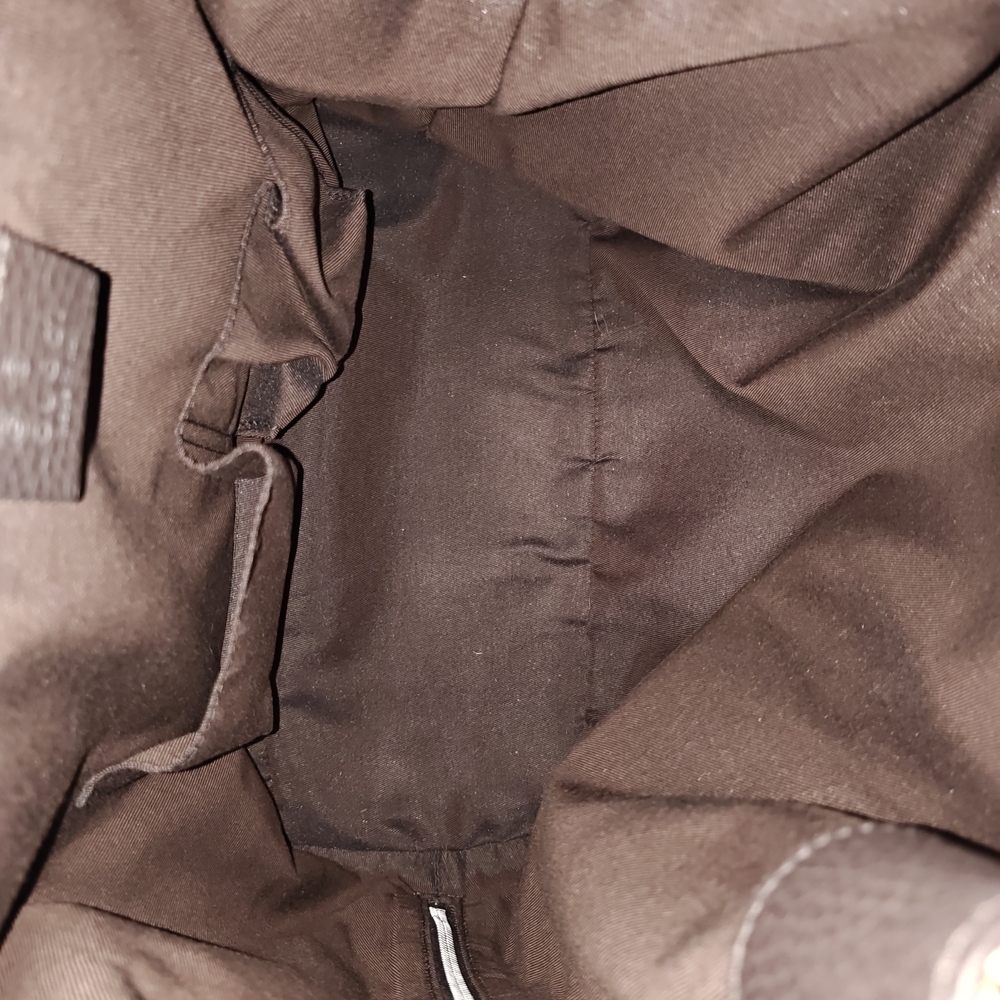 Gucci Brown Monogram Drawstring Backpack - Picture 15 of 15